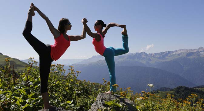 Yoga in Mountain